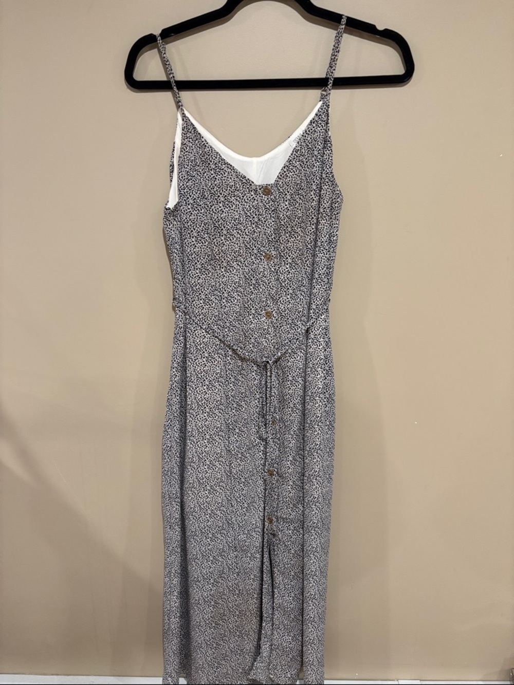 Button front maxi dress